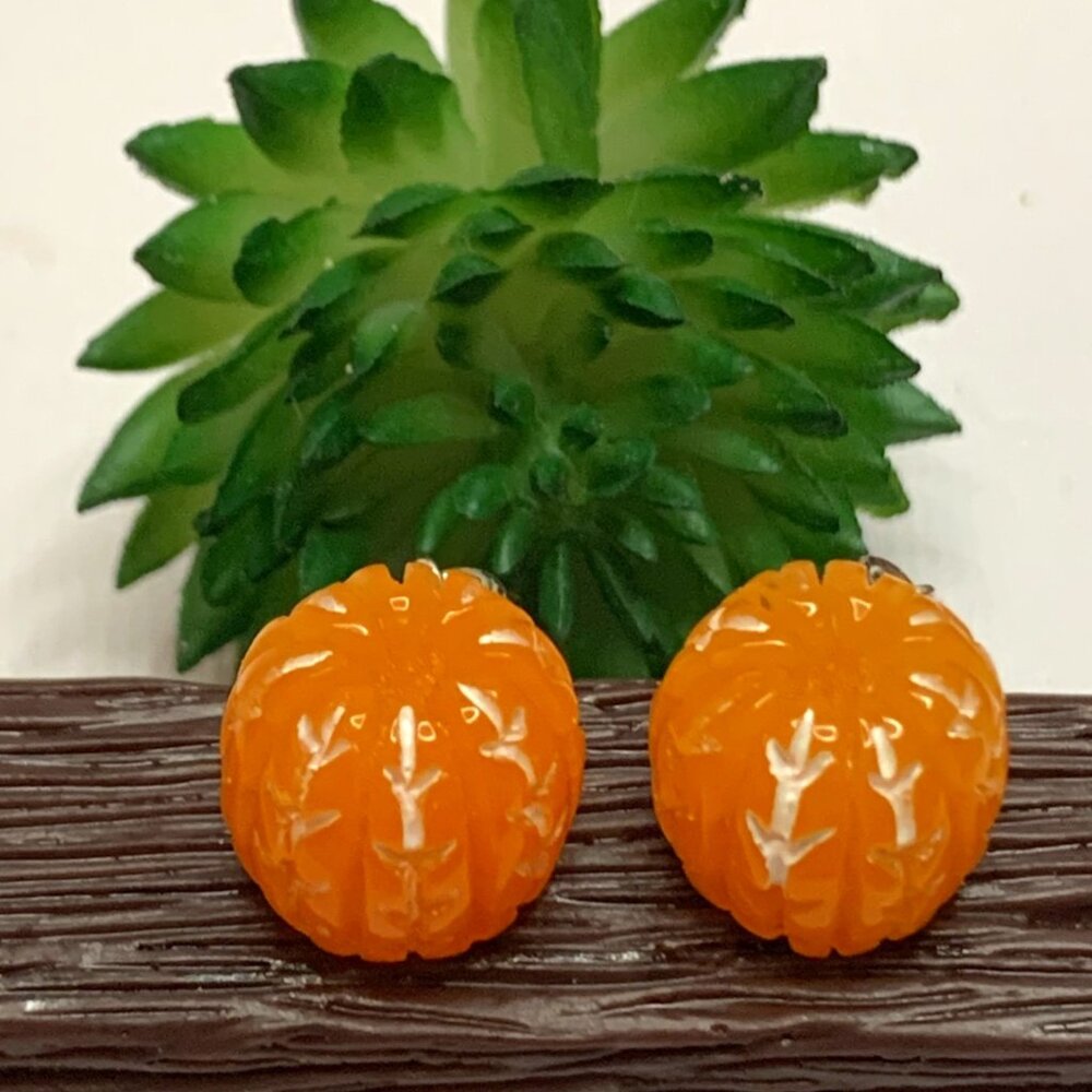 Orange Earring, Funny Food Earring, Fruit Earring, Gift Idea, Florida Earring